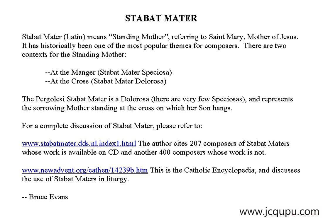 STABAT MATER（四重奏）简谱