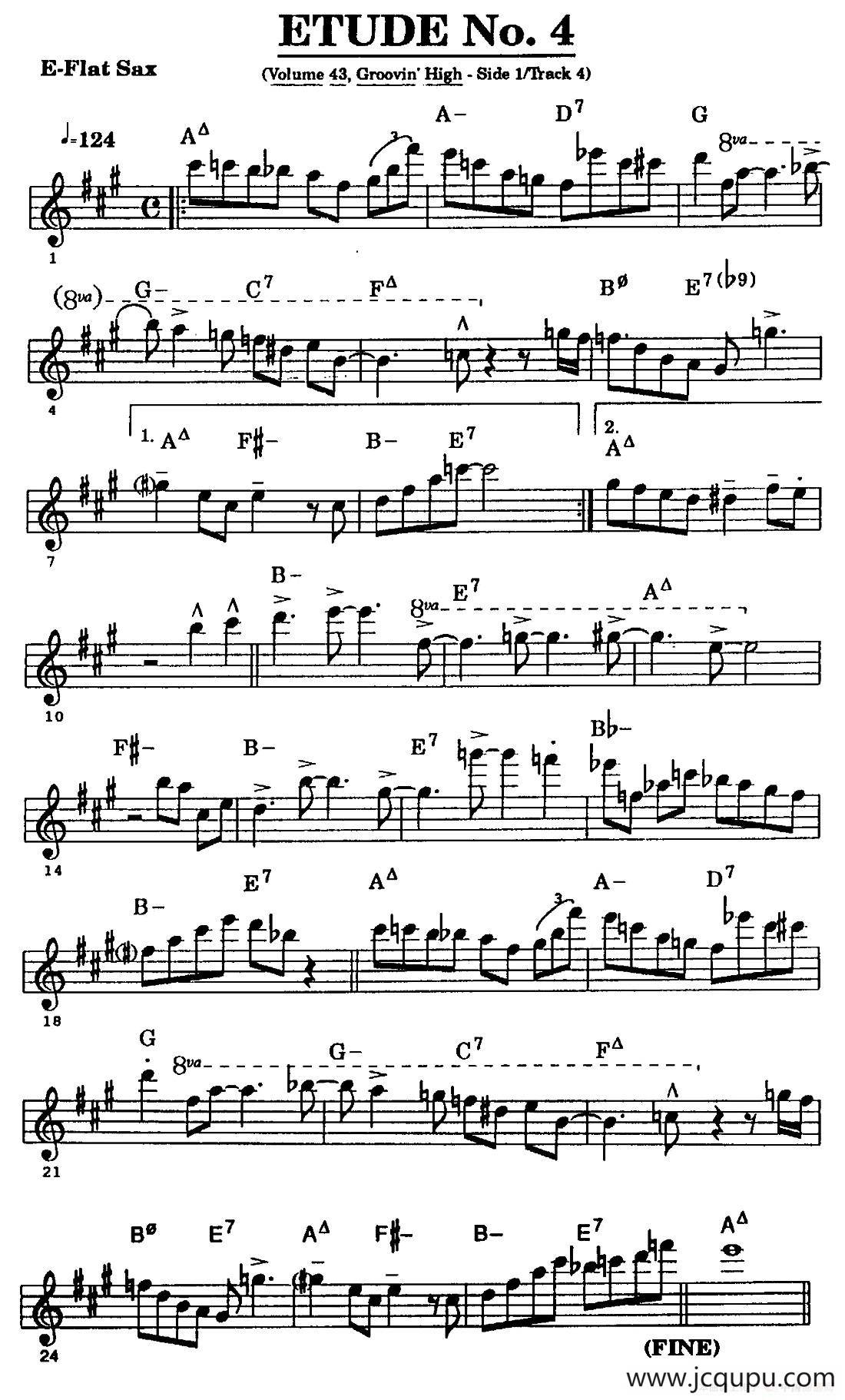 爵士乐超吹练习曲（四）简谱