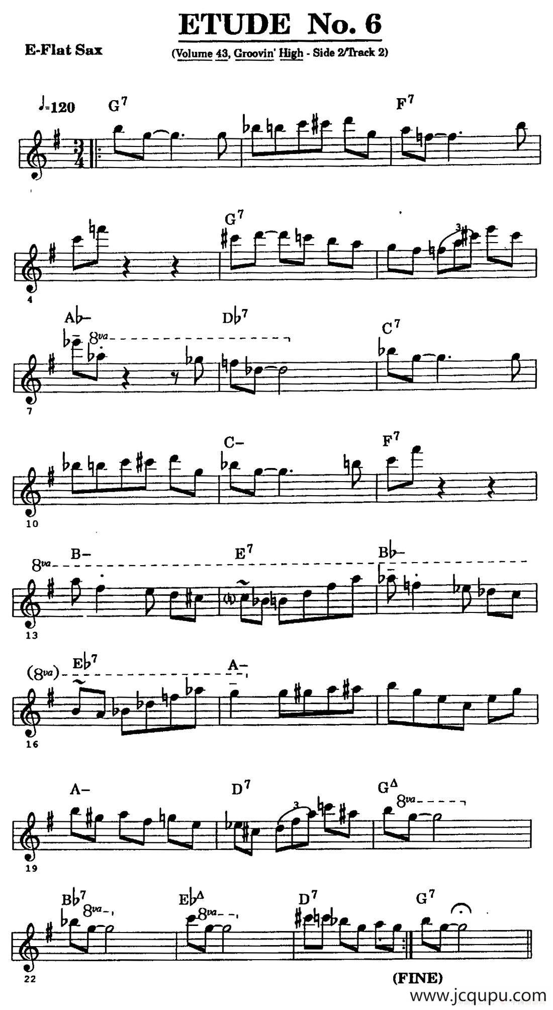 爵士乐超吹练习曲（六）简谱