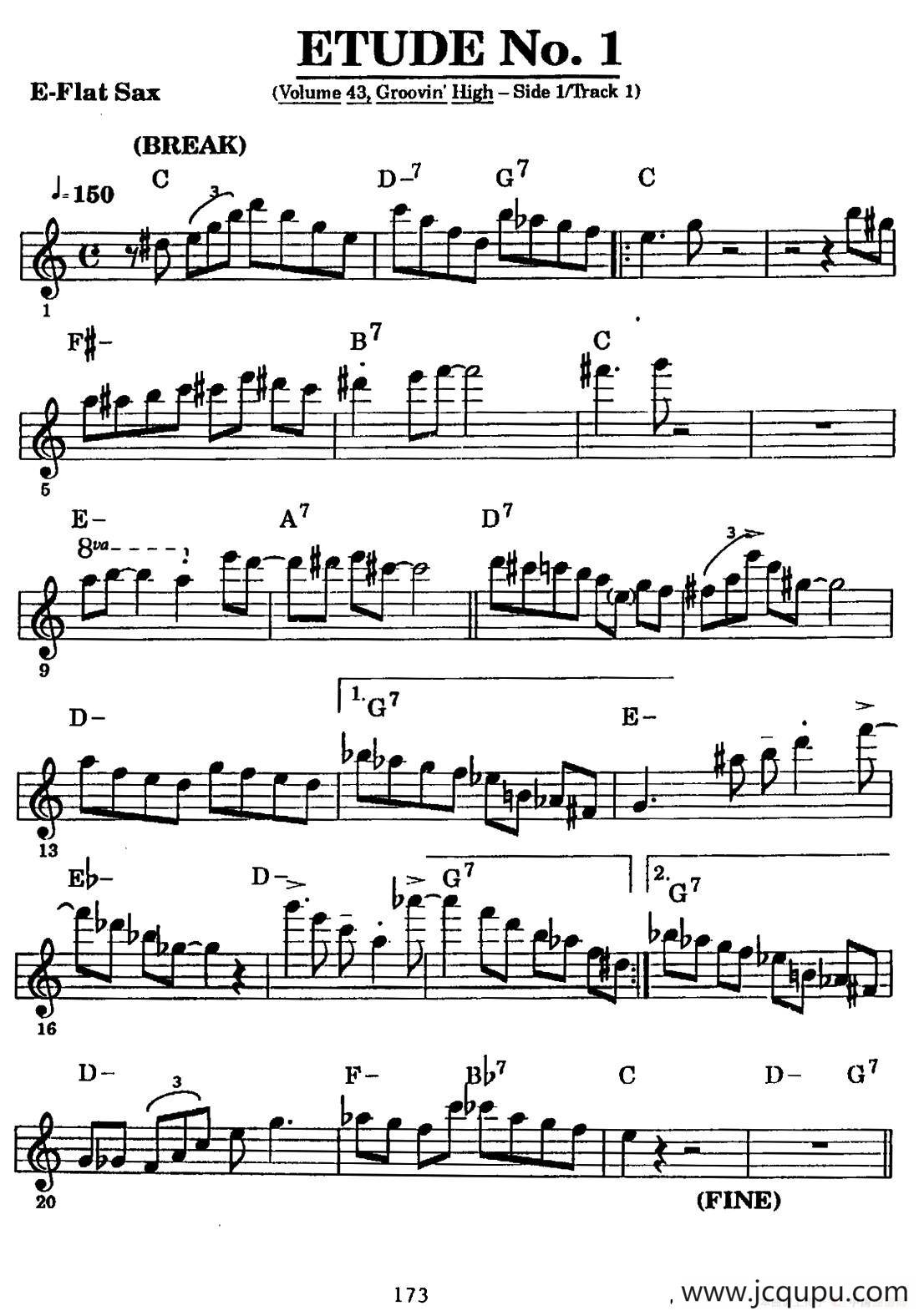 爵士乐超吹练习曲（一）简谱