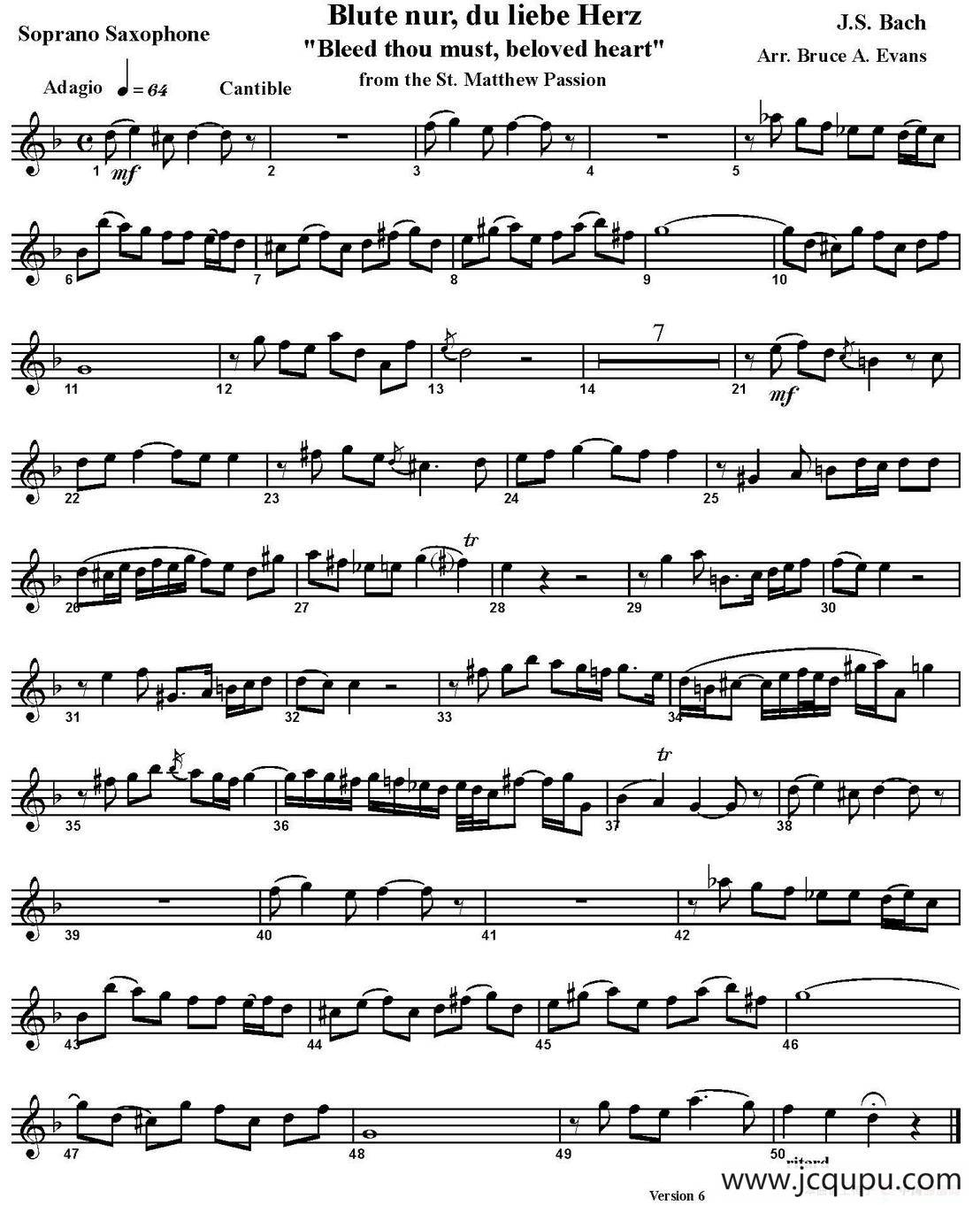 Blute nurdu liebe Herz（四重奏·高音萨克斯分谱）简谱