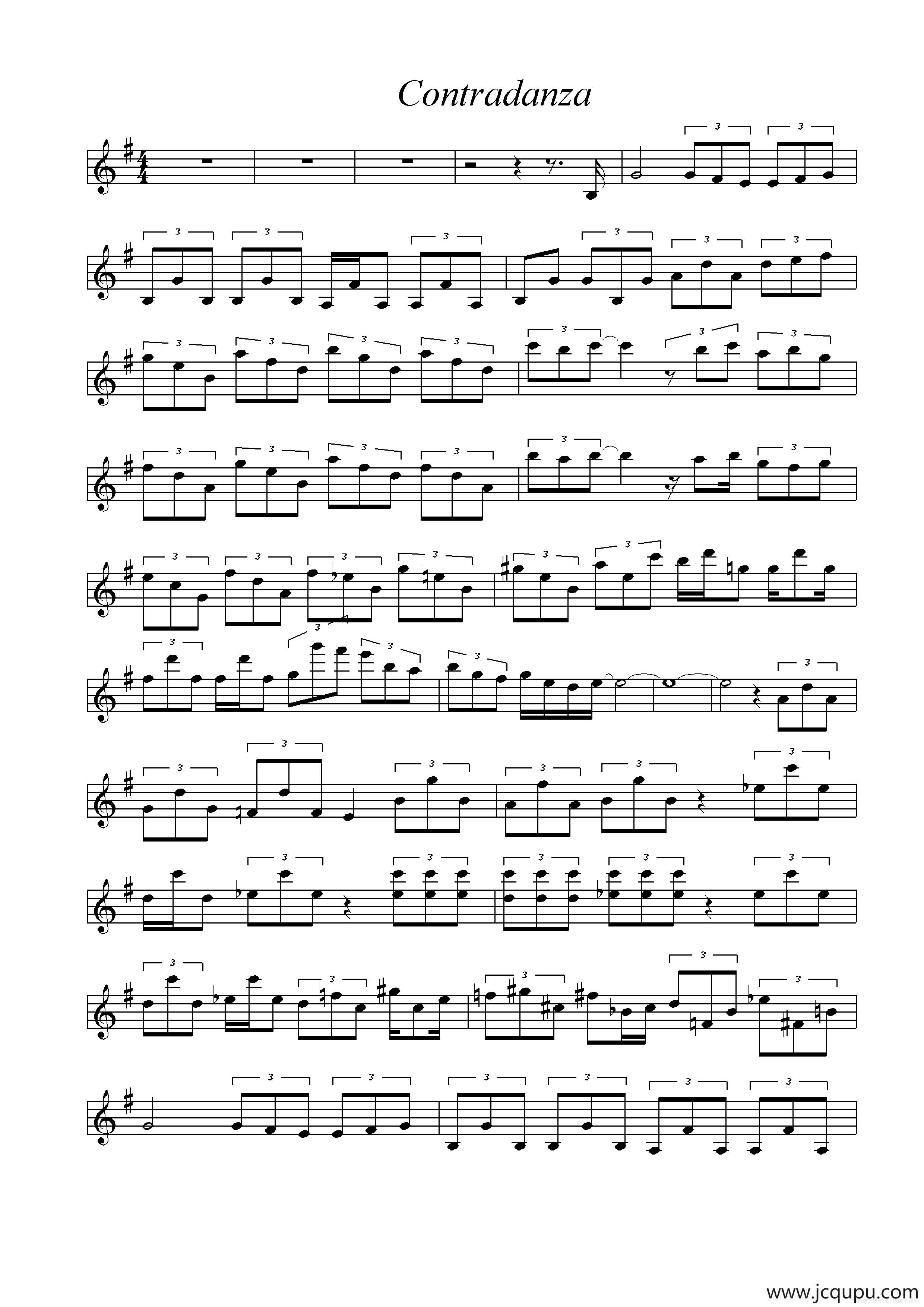 Contradanza简谱