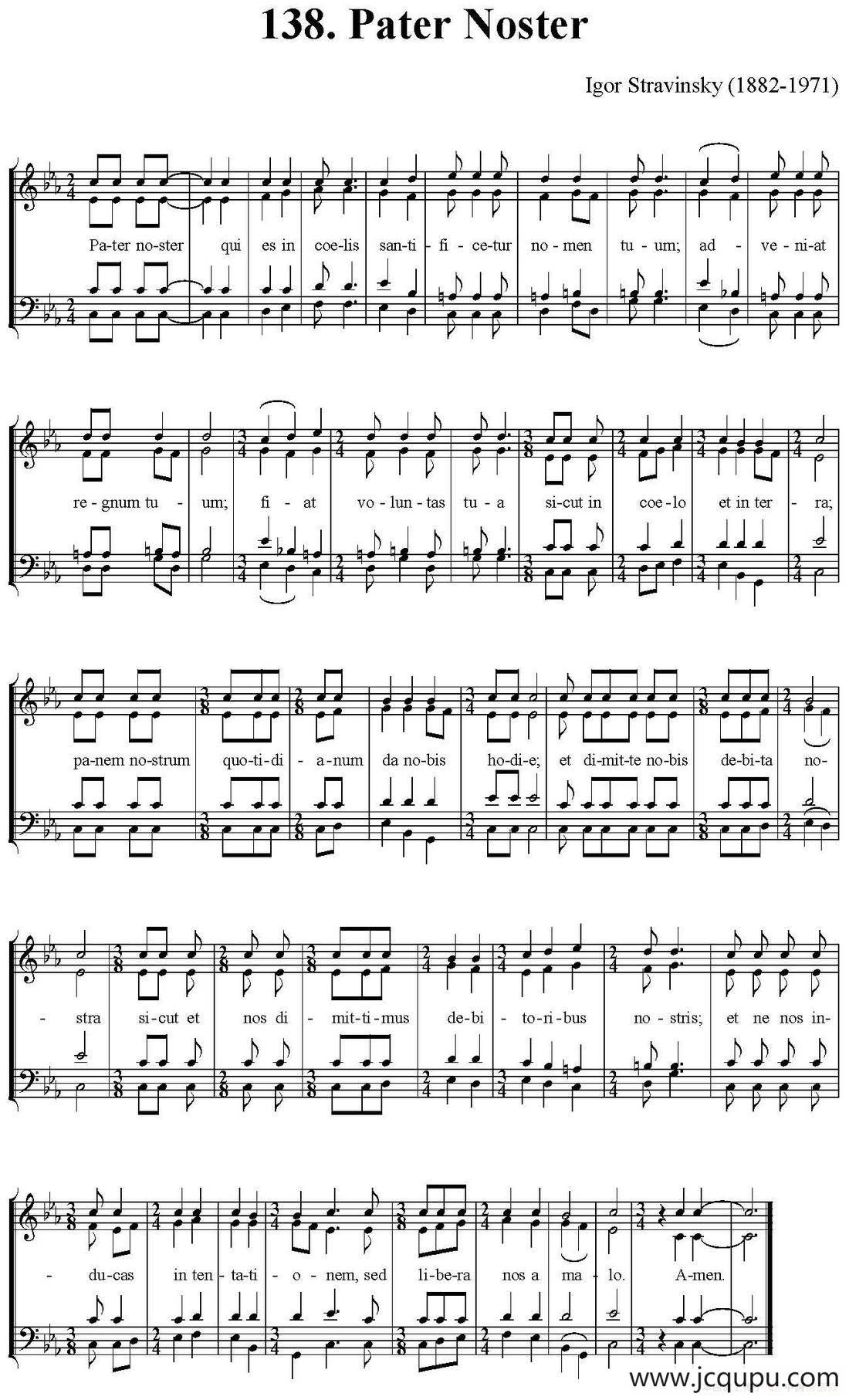 Pater noster（四重奏）简谱