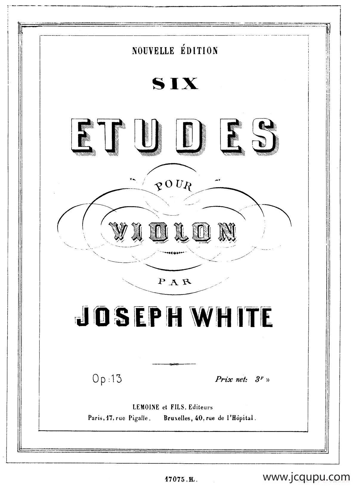 6首高级小提琴练习曲 Op.13（4）简谱