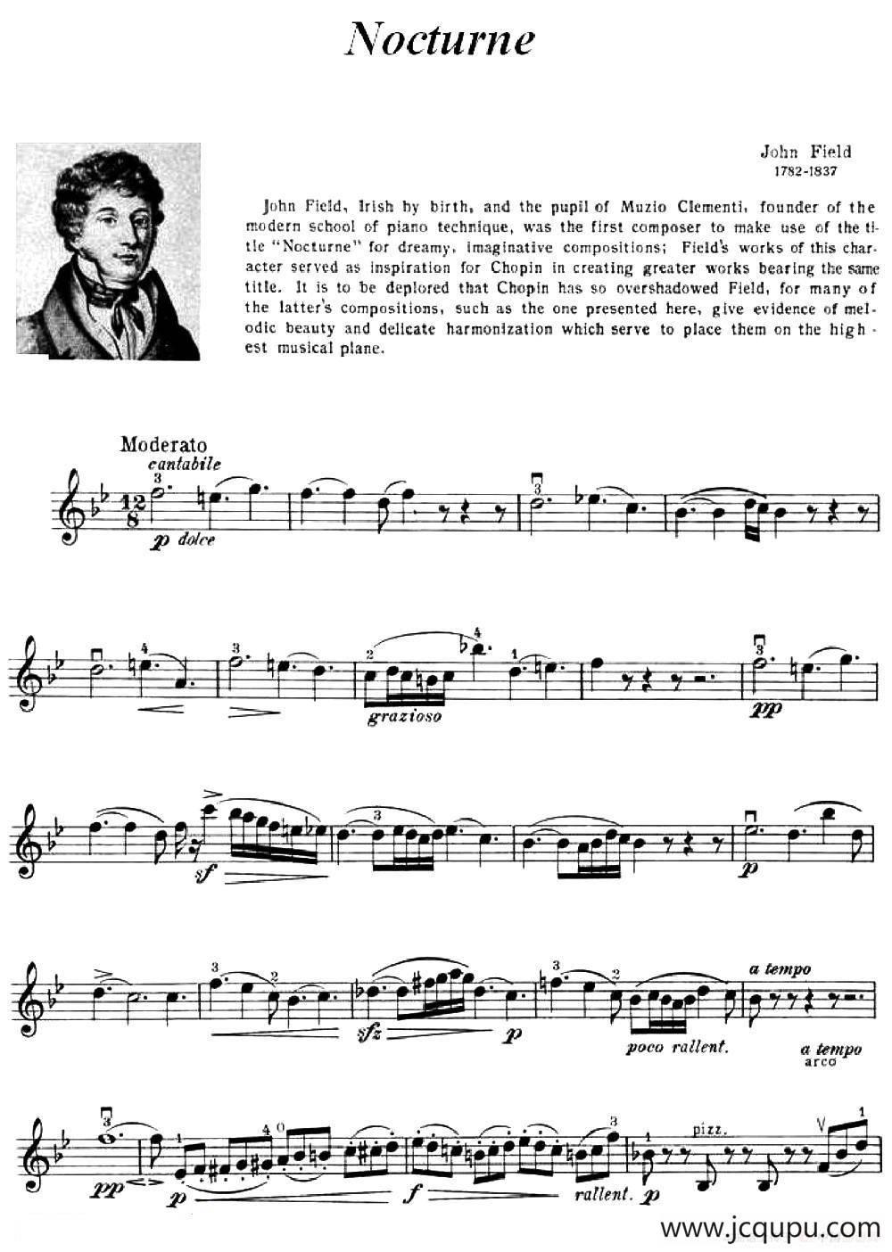 夜曲（Nocturne）（约翰·菲尔德作曲版）简谱
