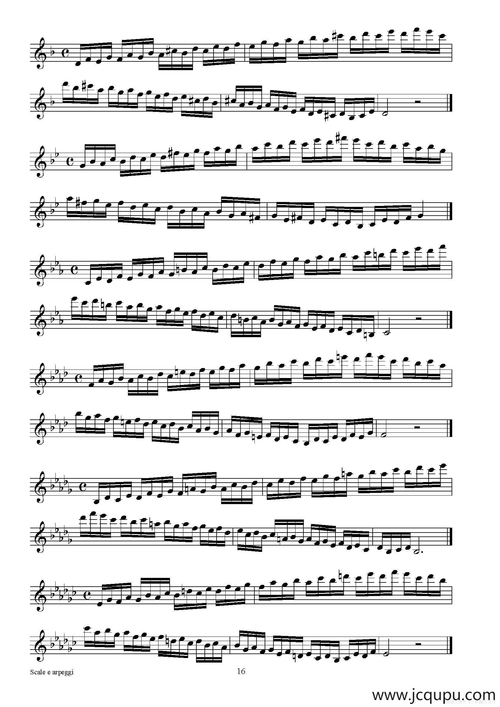 实用的萨克斯音阶练习曲集（P16——30）简谱