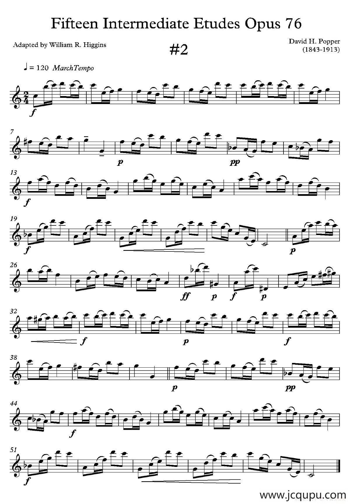 中级练习曲15首 Op76（2）简谱