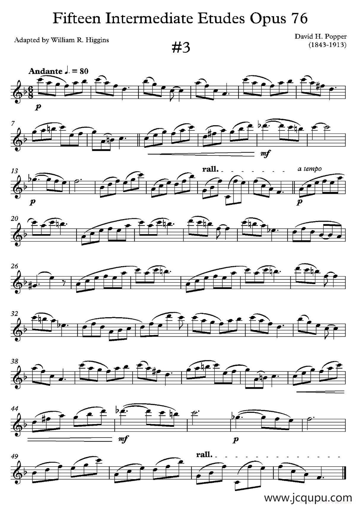 中级练习曲15首 Op76（3）简谱
