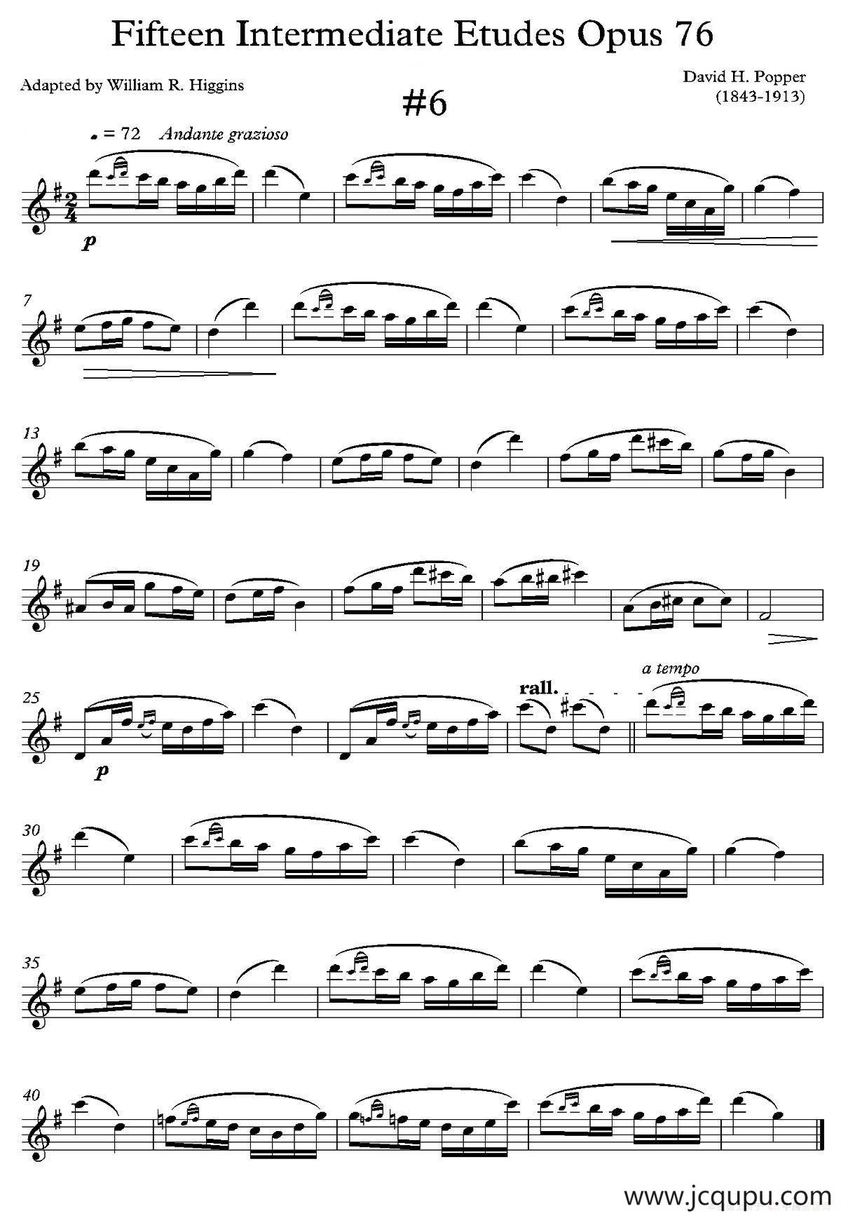 中级练习曲15首 Op76（6）简谱