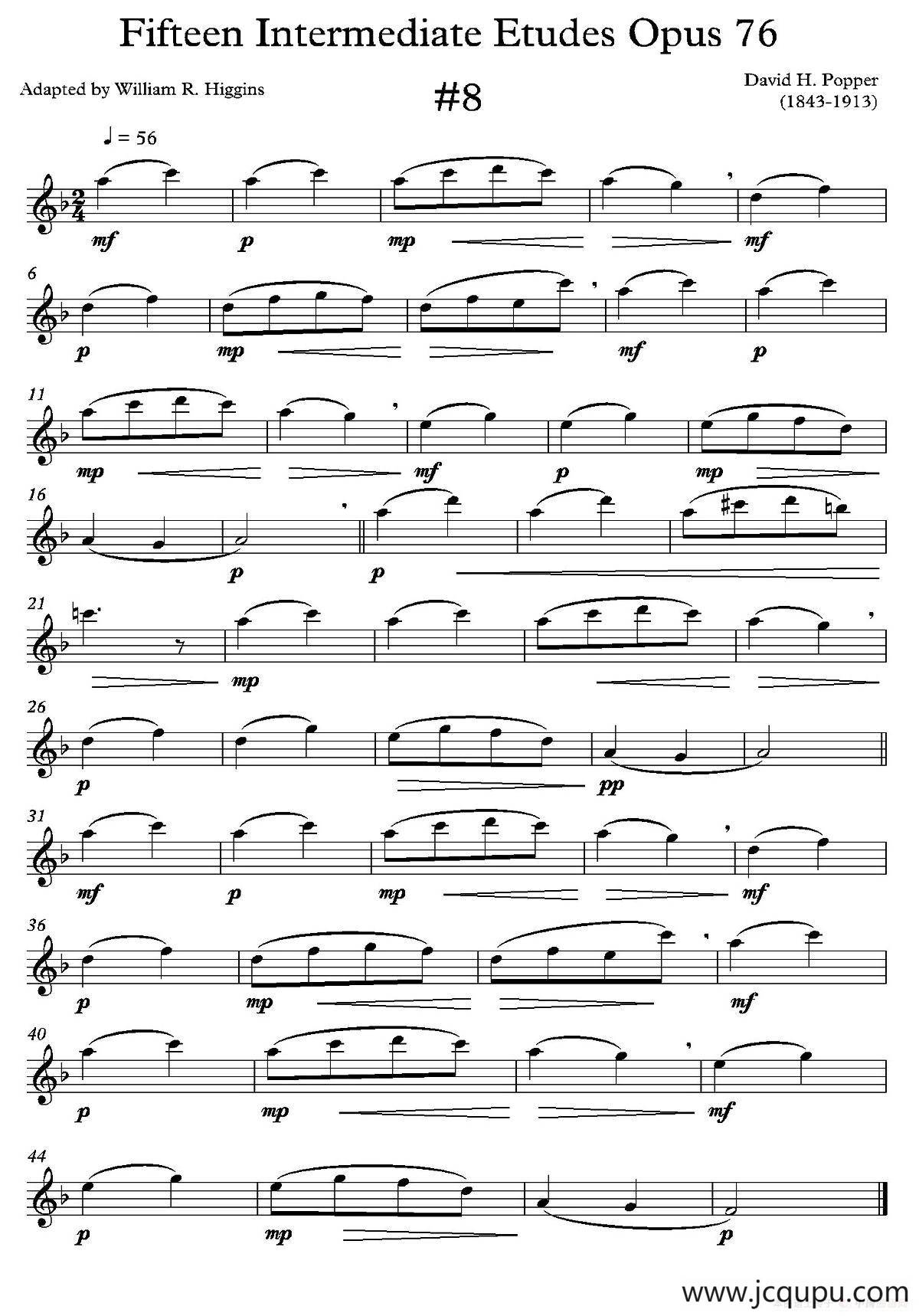 中级练习曲15首 Op76（8）简谱