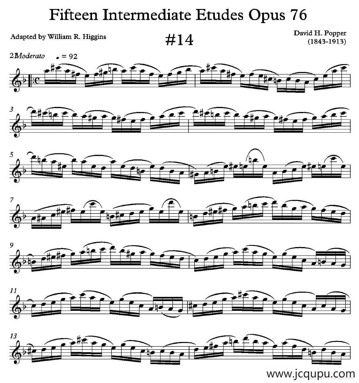 中级练习曲15首 Op76（14）简谱