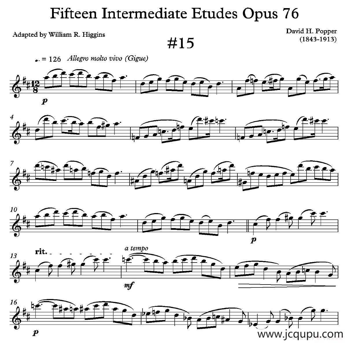 中级练习曲15首 Op76（15）简谱