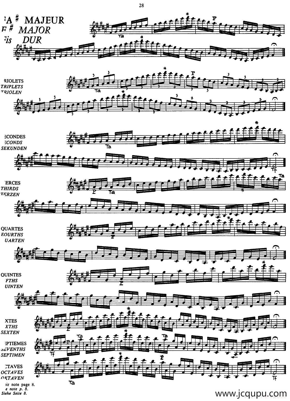 五线谱音阶练习（P28——33）简谱