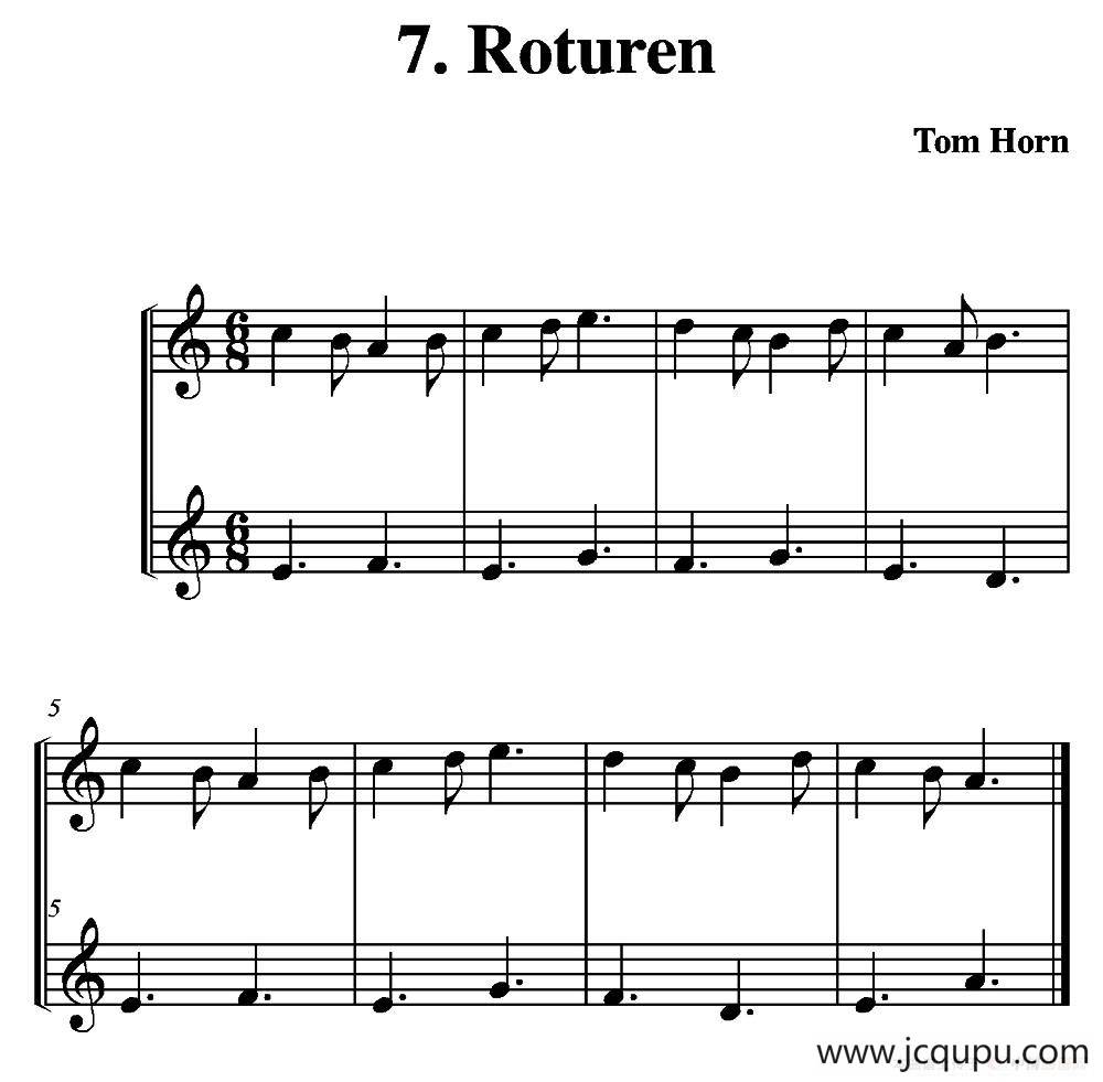 Roturen（简易二重奏）简谱