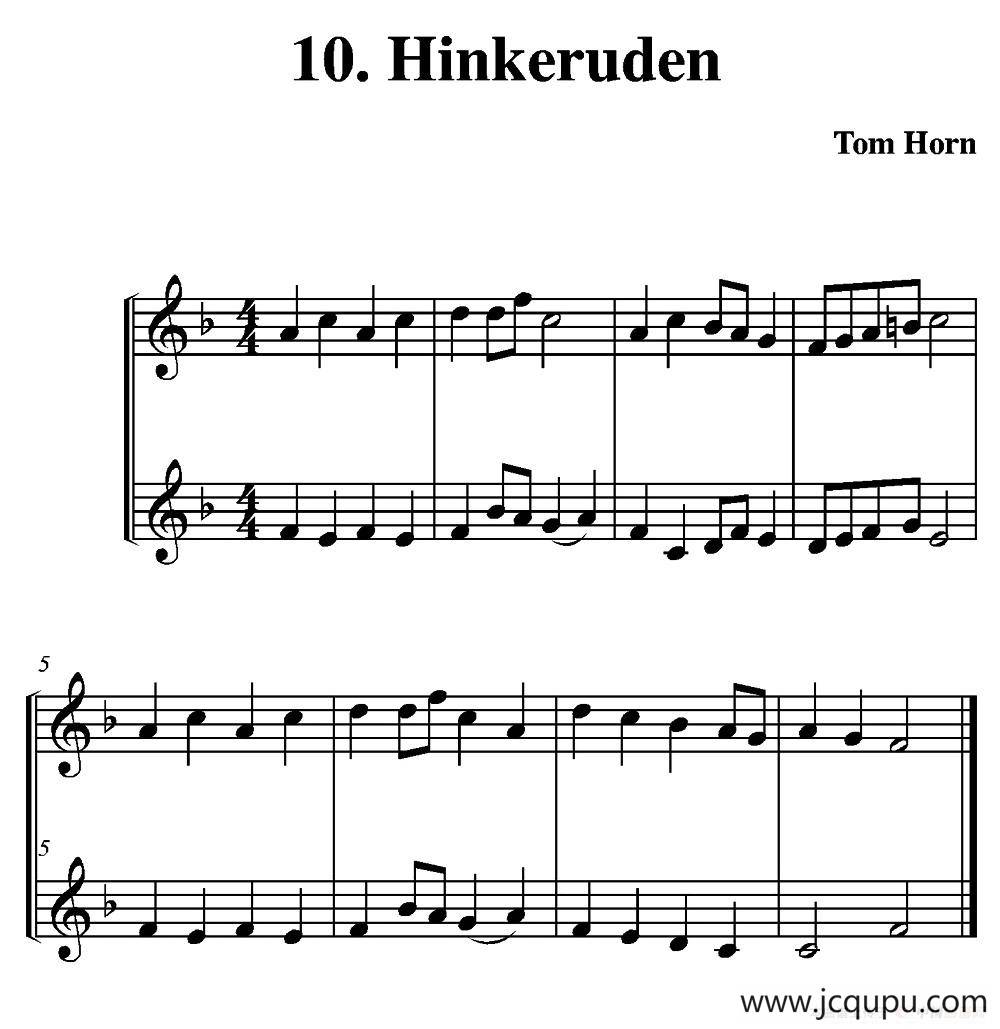 Hinkeruden（简易二重奏）简谱