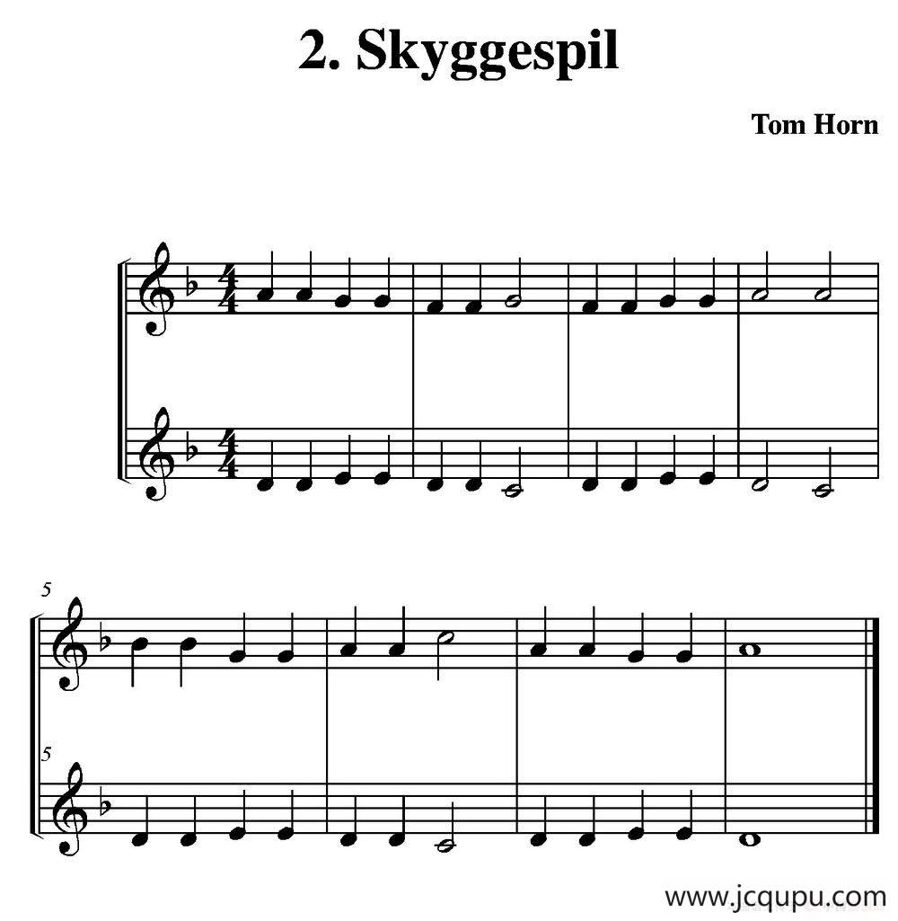 Skyggespil（二重奏）简谱