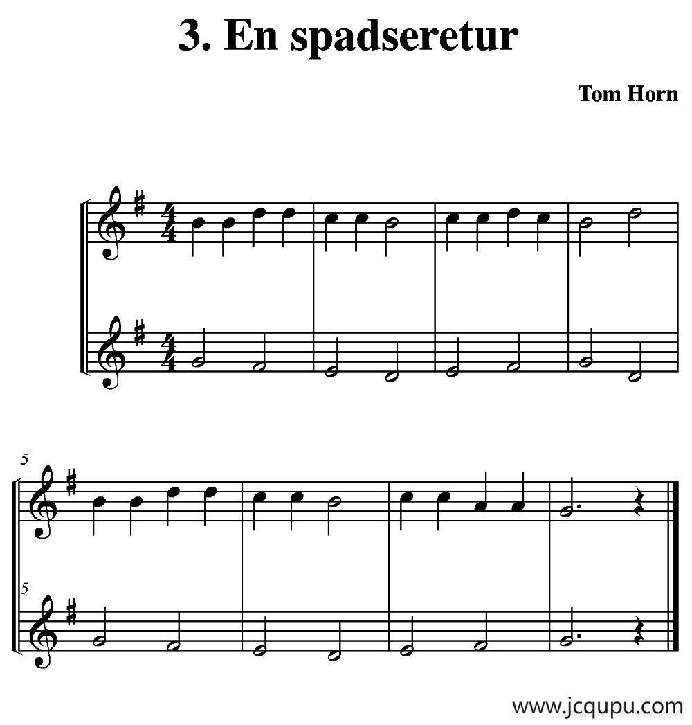 En spadseretur（二重奏）简谱