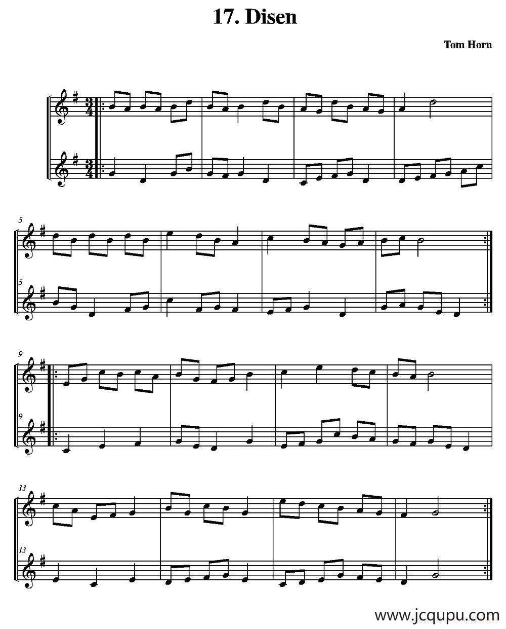 Disen（简易二重奏）简谱