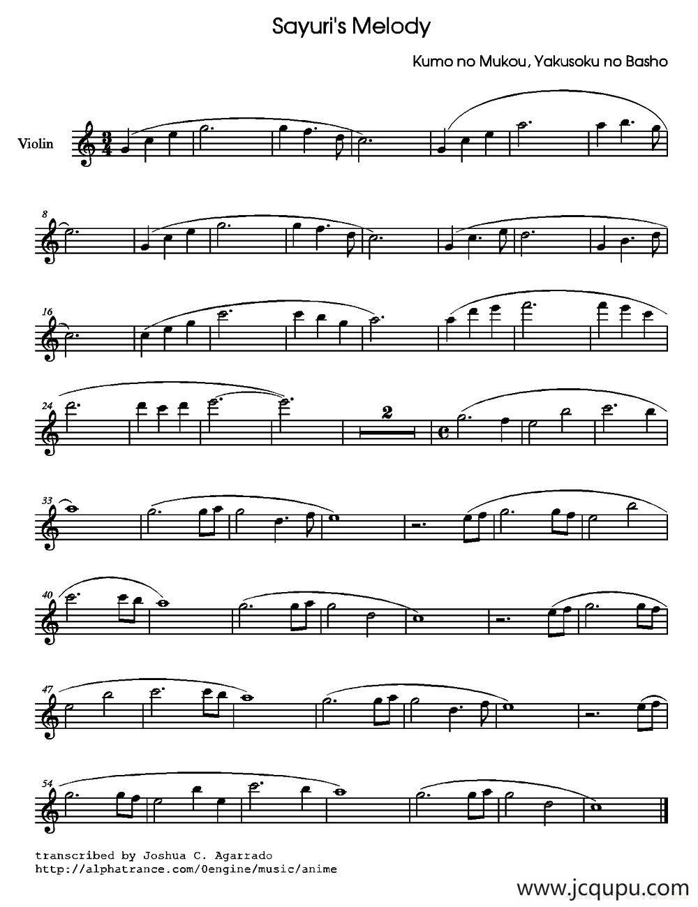 Sayuri's Melody简谱