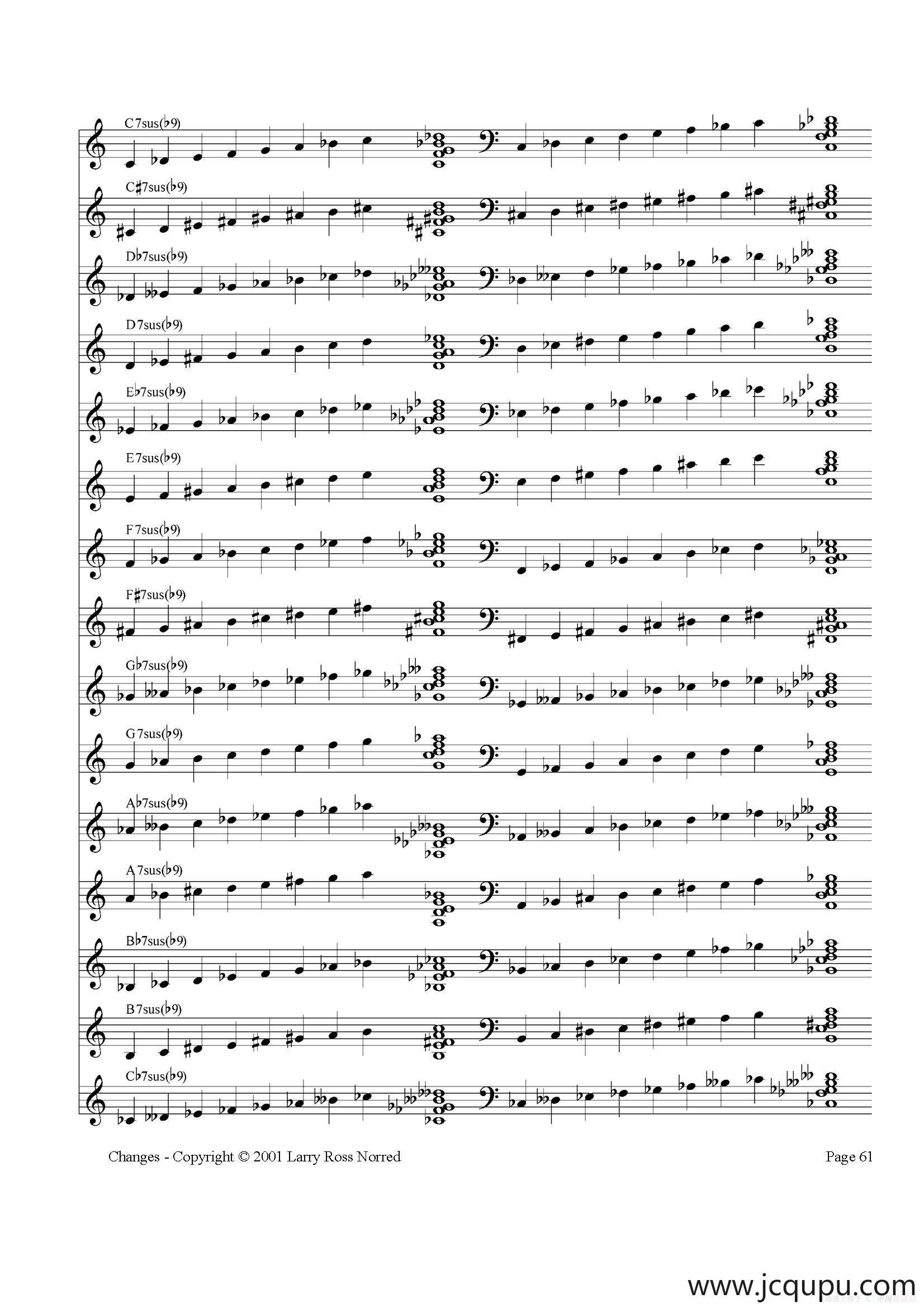 常见爵士音阶（P.61——80）简谱