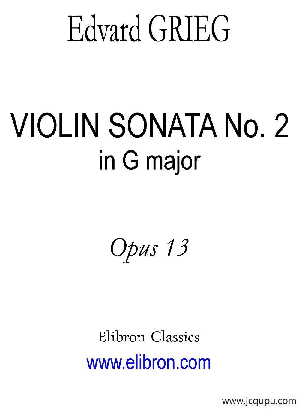 VIOLIN SONATA No.2 in G major（G大调第二小提琴奏鸣曲）（Ⅱ）（小提琴+钢琴伴奏）简谱