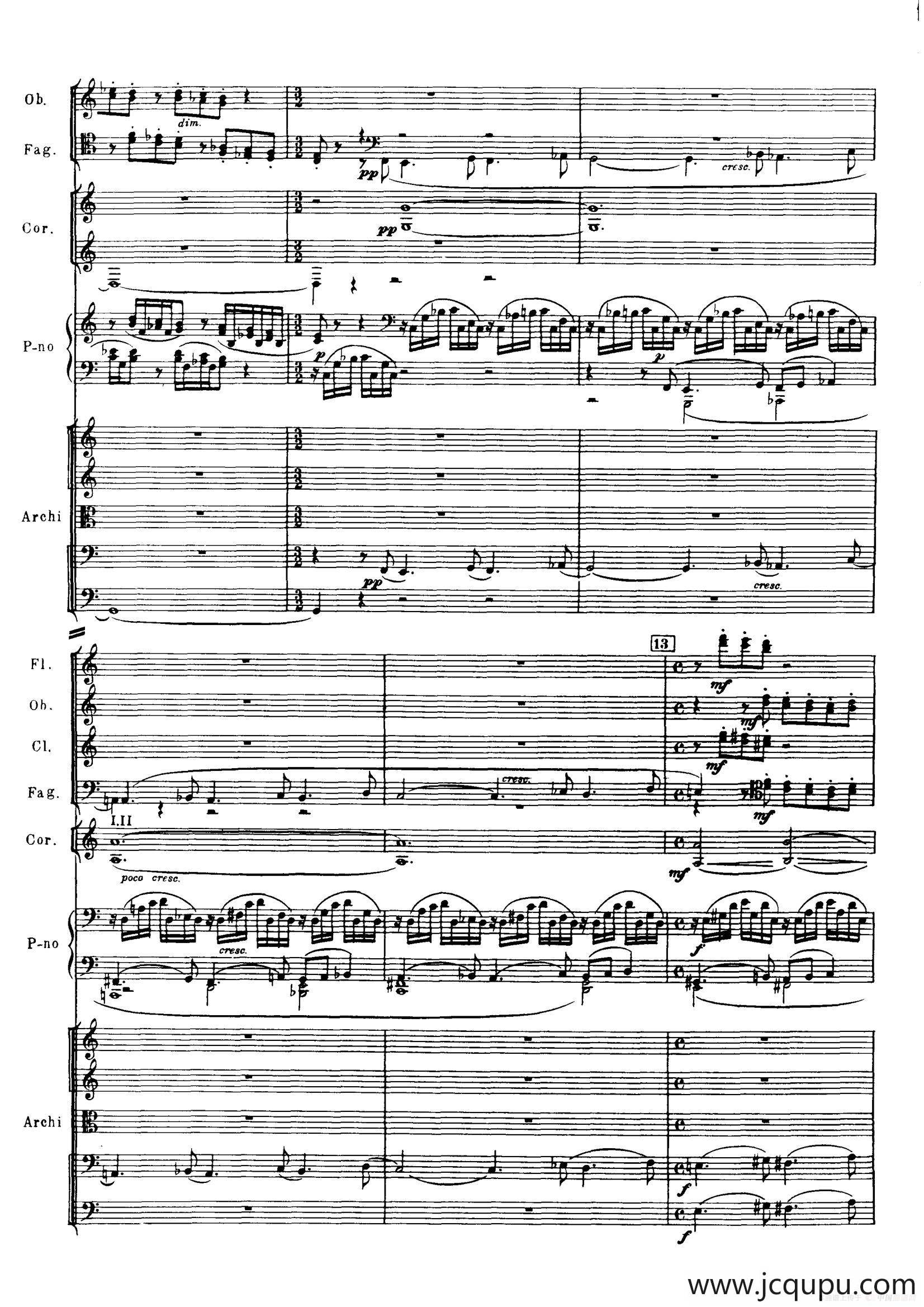 拉赫玛尼诺夫第三钢琴协奏曲总谱完整版（P21—40）简谱