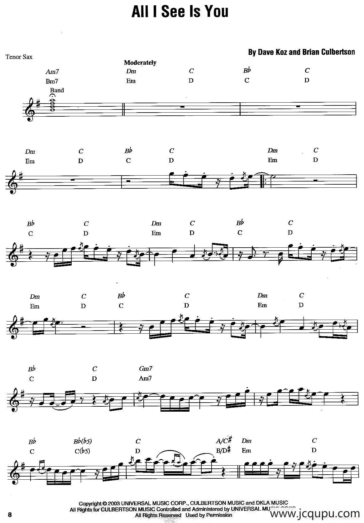 AII I See Is You简谱