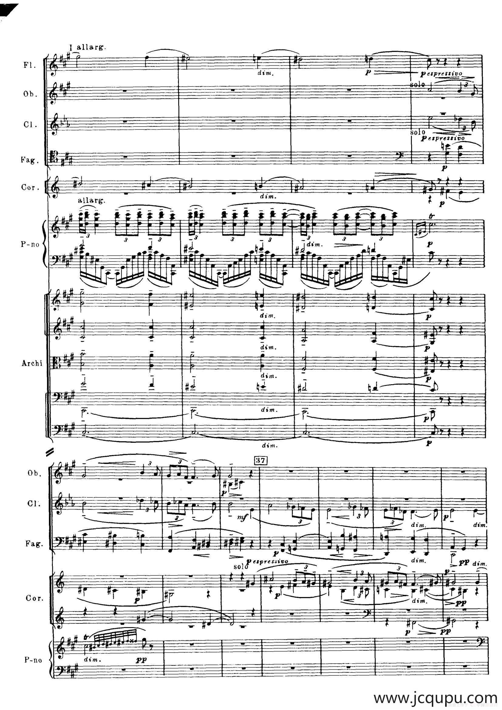 拉赫玛尼诺夫第三钢琴协奏曲总谱完整版（P61—80）简谱