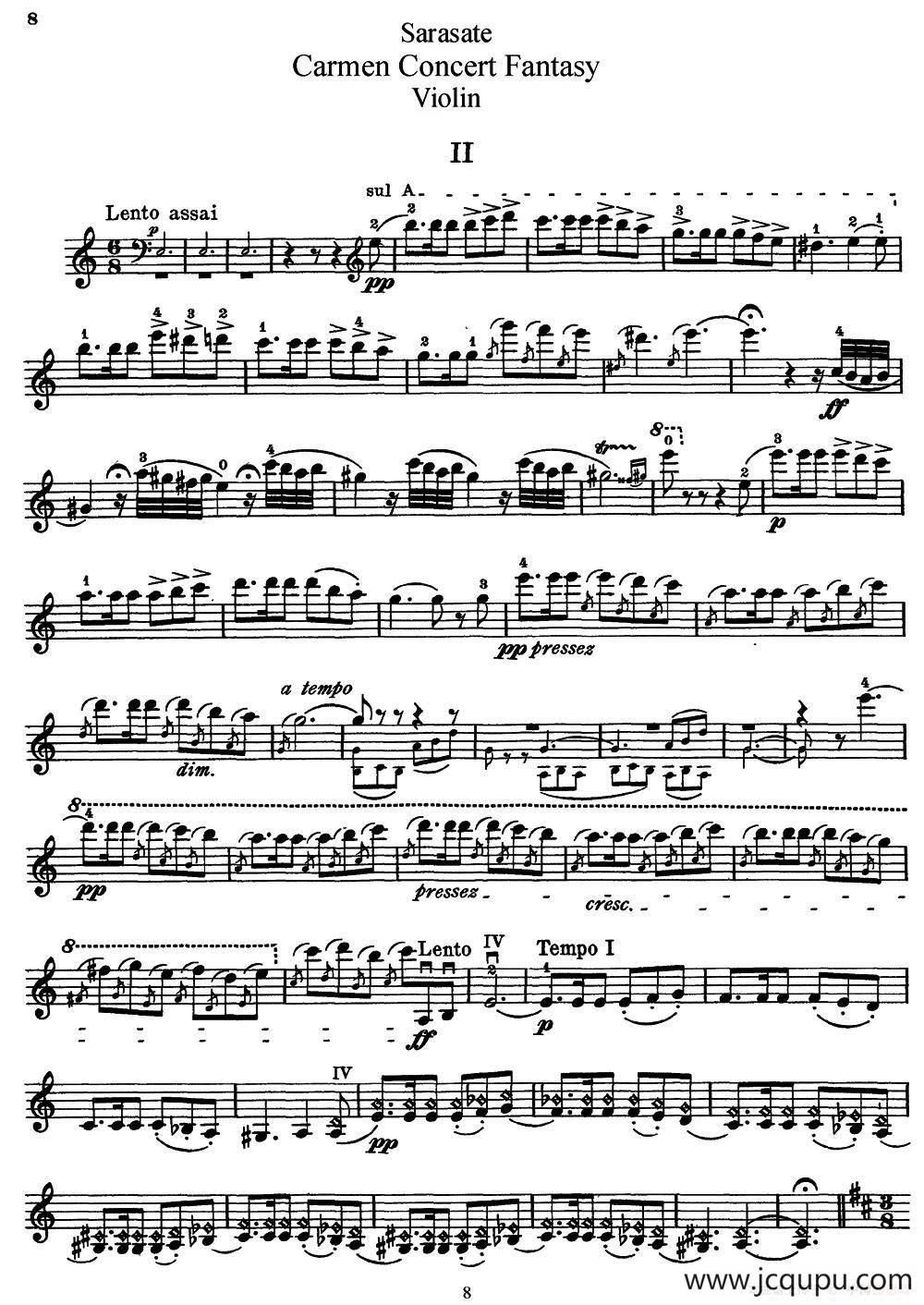 Carmen Concert Fantast Op.25（Ⅱ）简谱