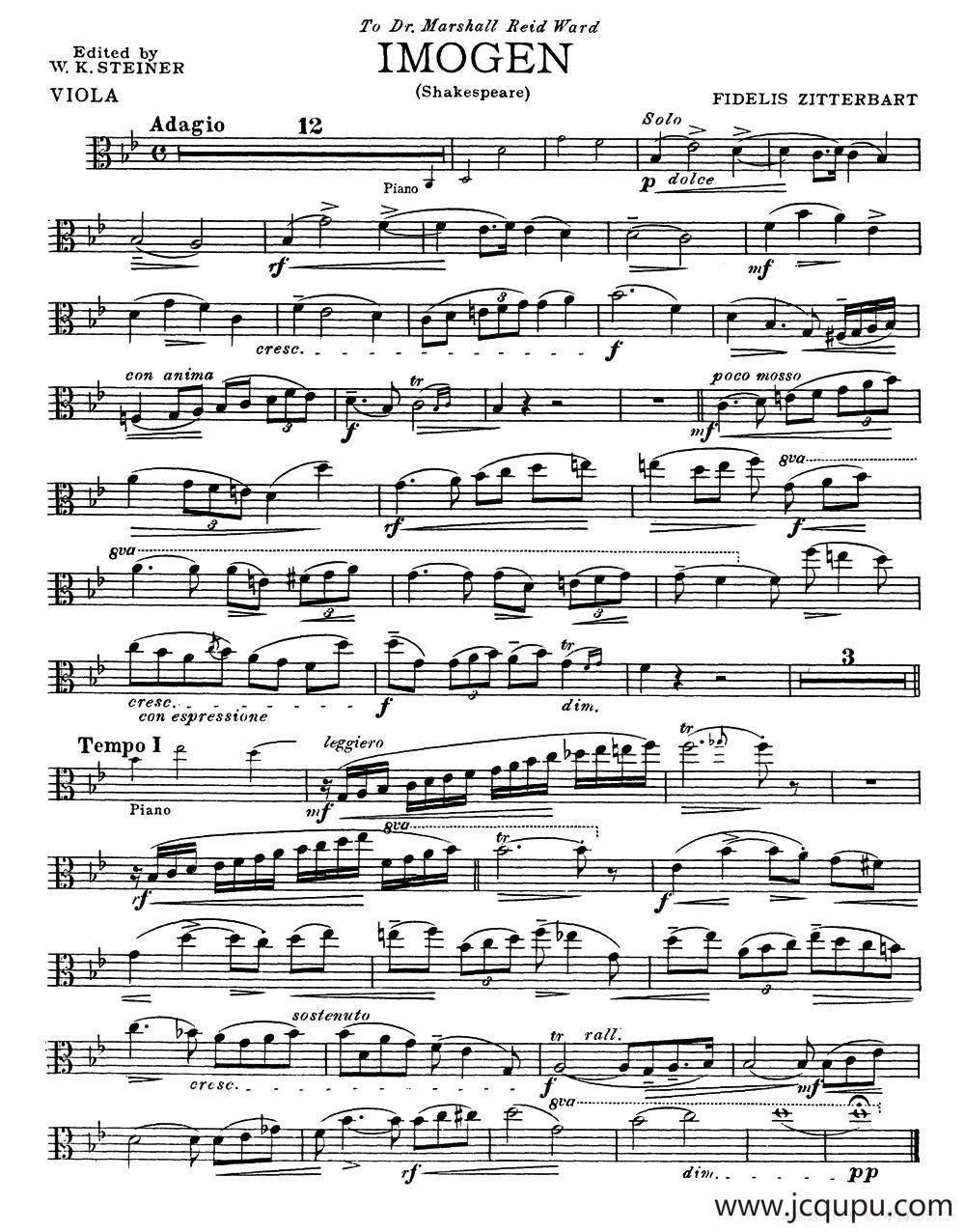 IMOGEN（Shakespeare）（中提琴）简谱