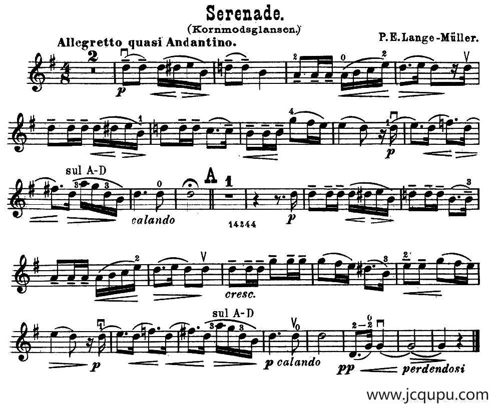 Serenade.简谱