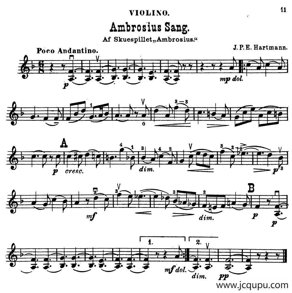 Ambrosius Sang.简谱