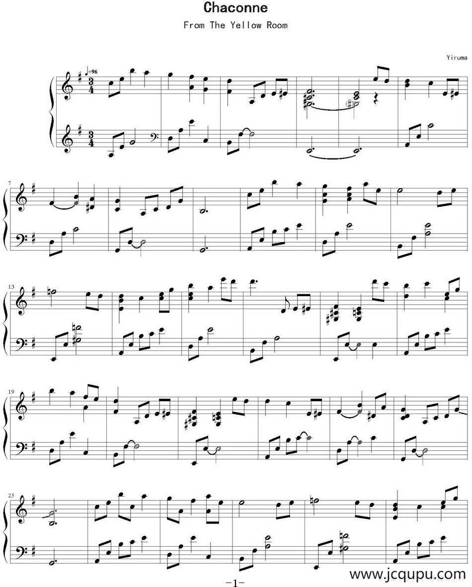 Chaconne简谱