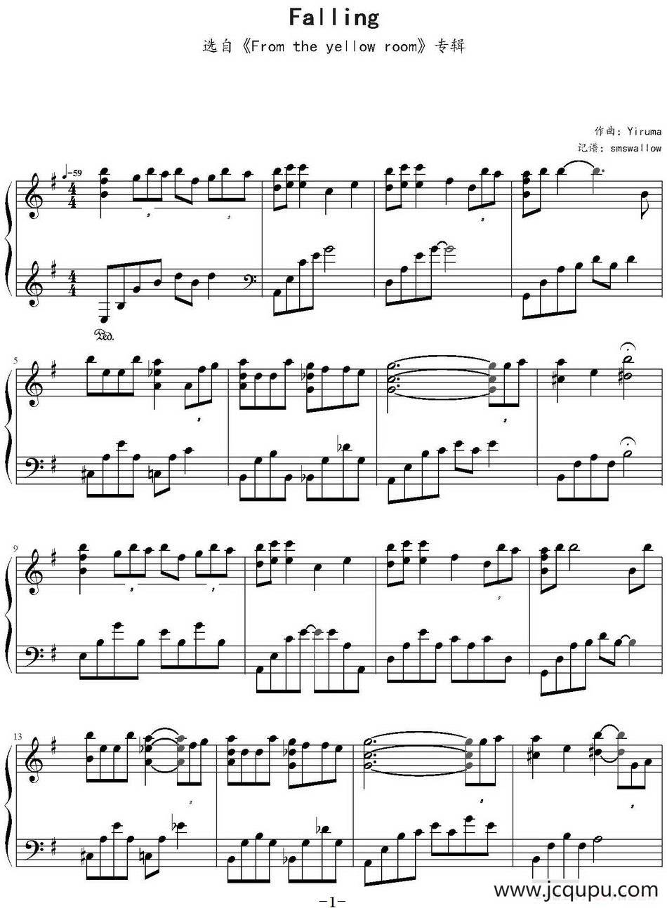 Falling（smswallow记谱版）简谱