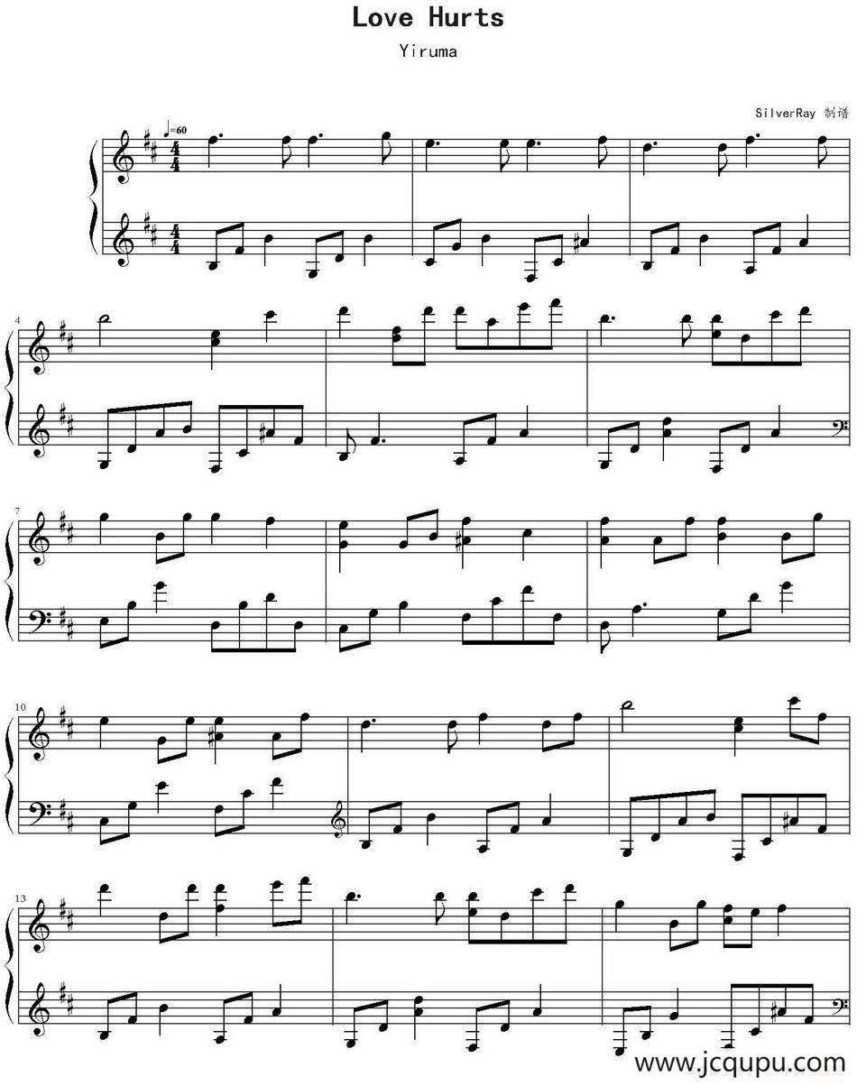 Love Hurts简谱