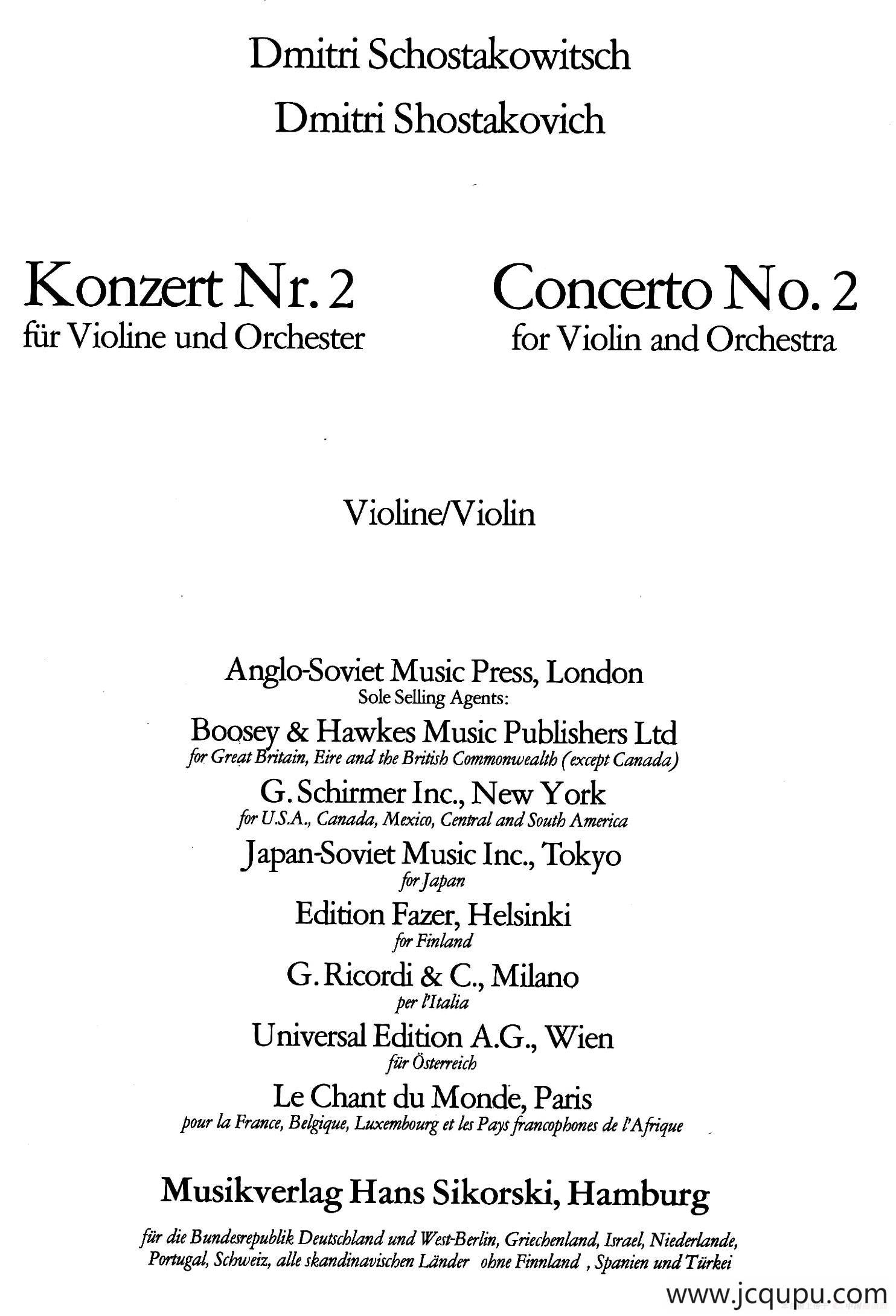 Concerto Op.129 No.2（第二小提琴协奏曲）简谱