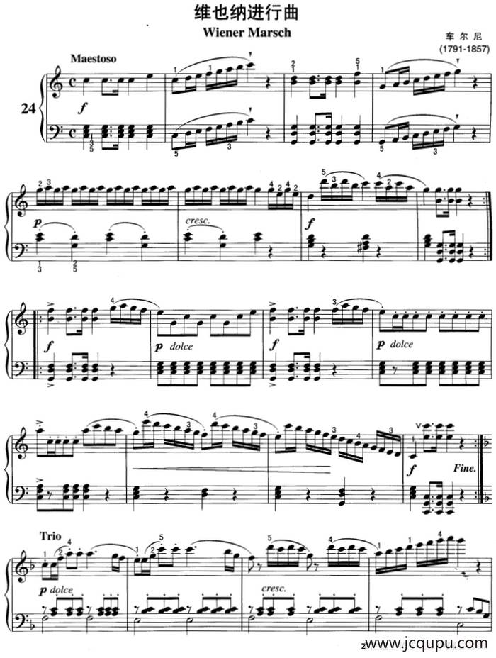 不可不弹的世界钢琴名曲：维也纳进行曲简谱