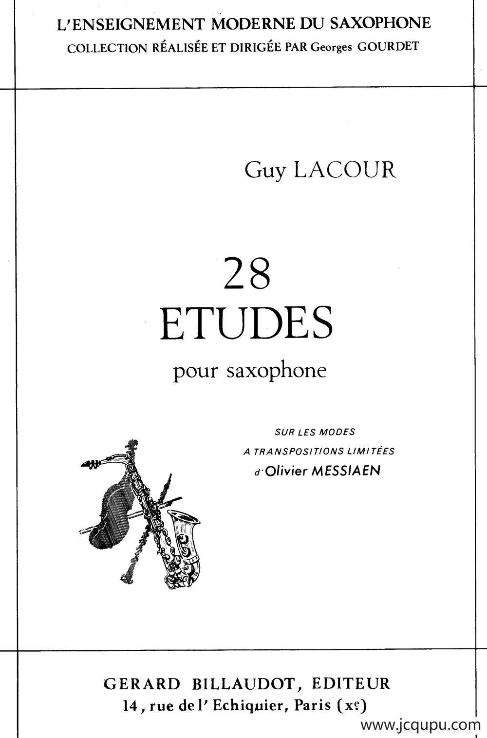 拉库尔萨克斯管练习曲28首（11—15）简谱