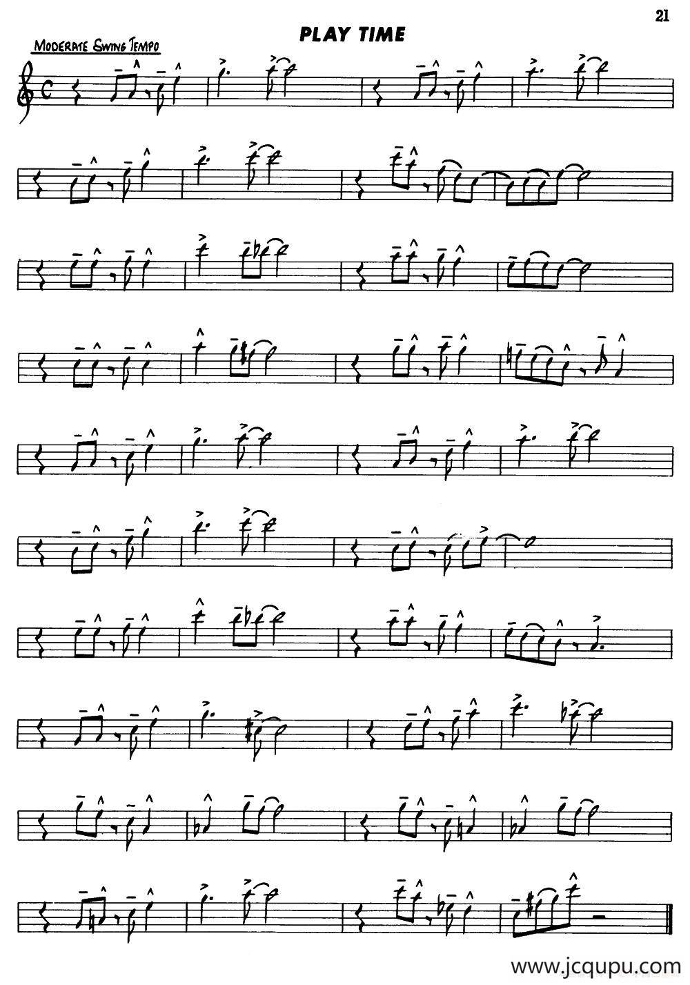 Basic Jazz Conception for saxophone（PLAY TIME）简谱
