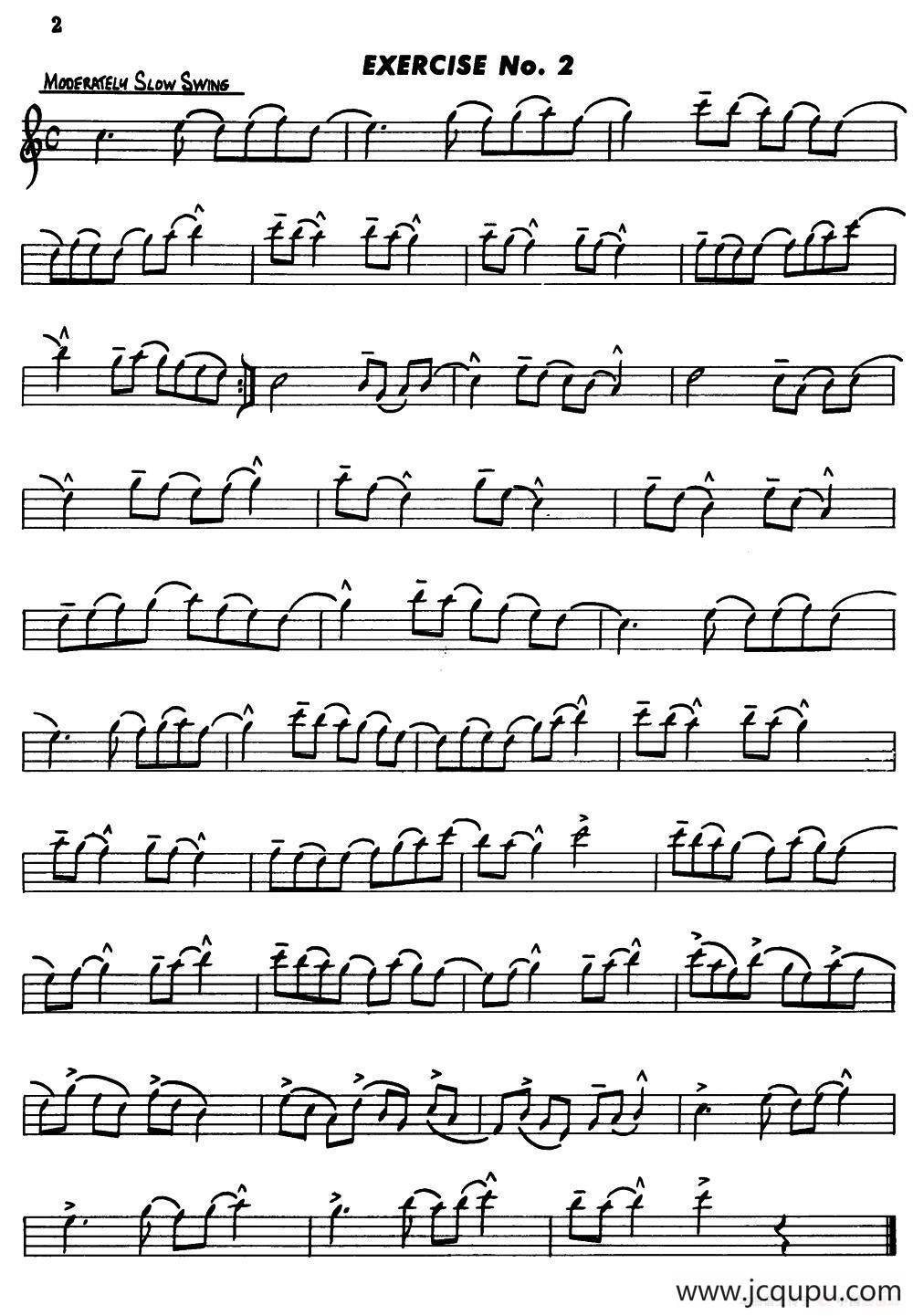 Basic Jazz Conception for saxophone（EXERCISE No.2）简谱