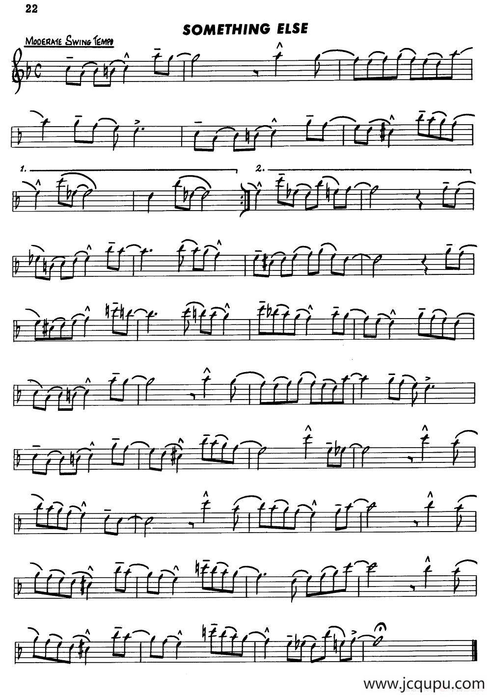 Basic Jazz Conception for saxophone（SOMETHING ELSE）简谱