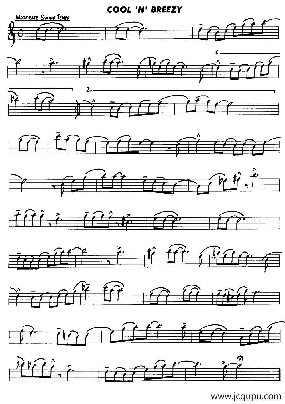 Basic Jazz Conception for saxophone（COOL 'N' BREEZY）简谱