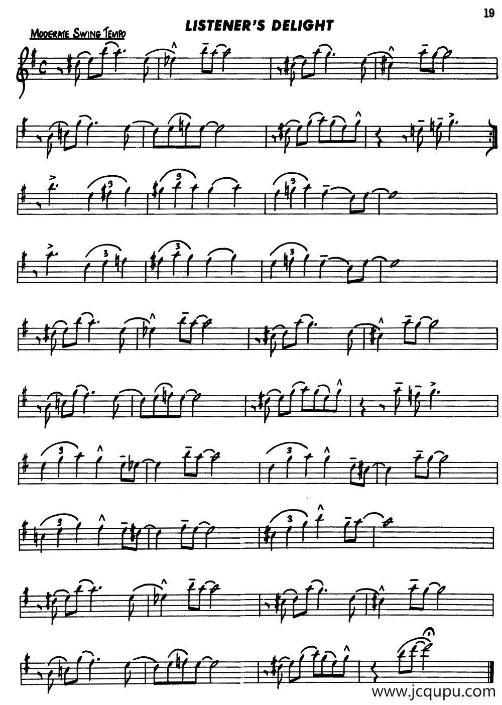 Basic Jazz Conception for saxophone（LISTENER's DELIGHT）简谱