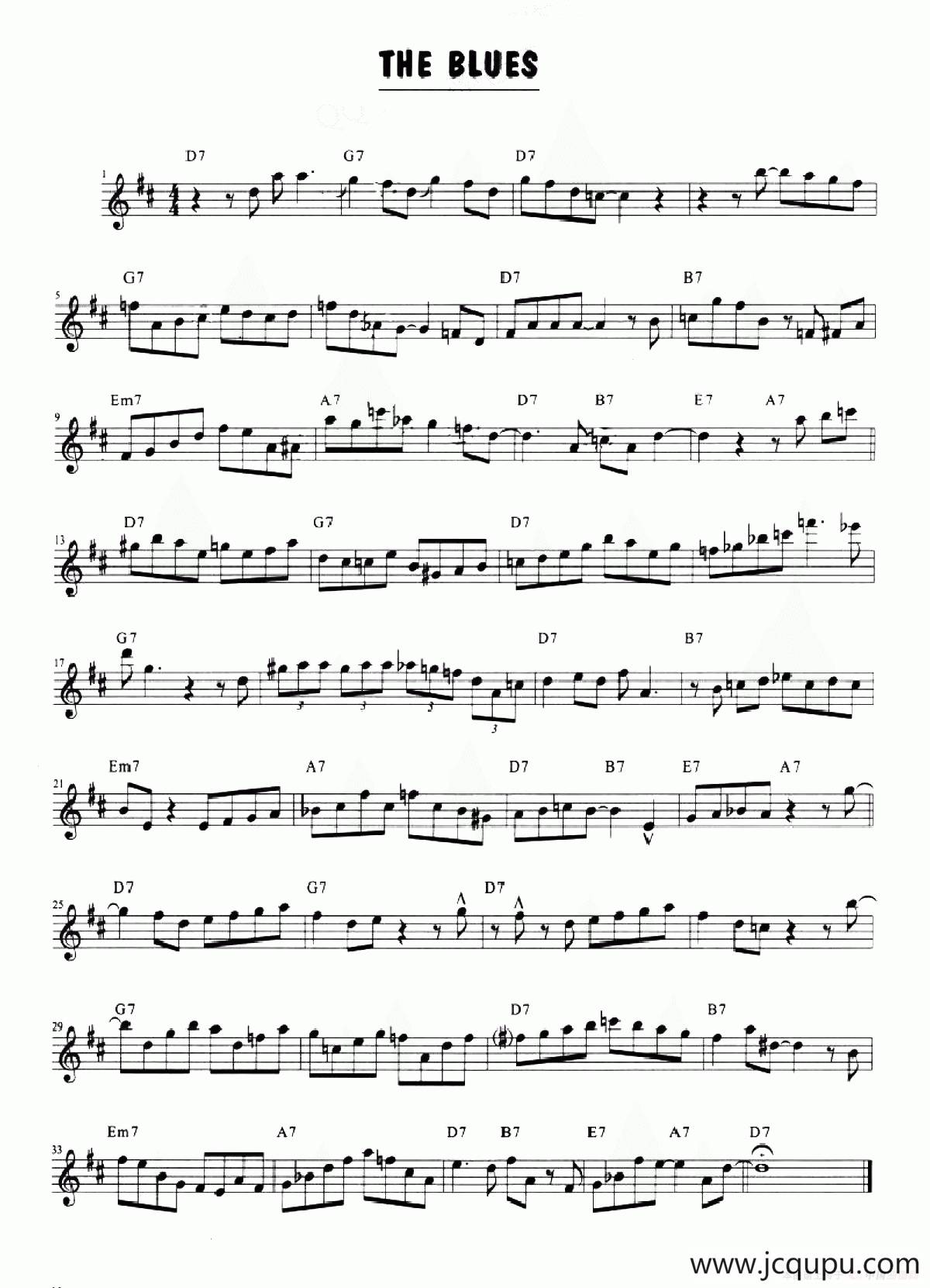 The Blues简谱
