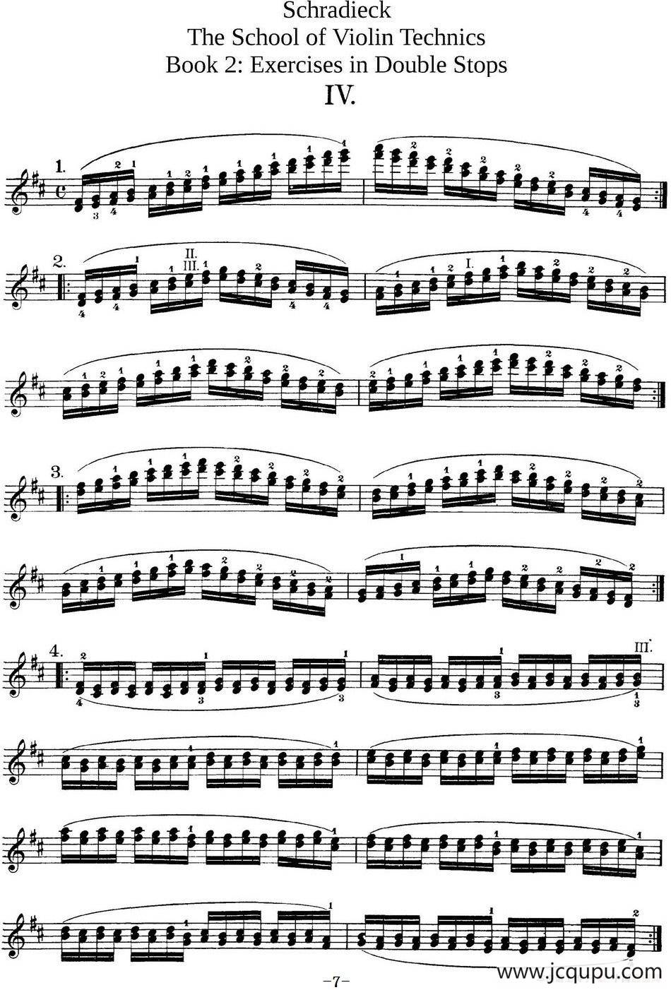 史拉迪克小提琴技术练习 第2册（Ⅳ）简谱