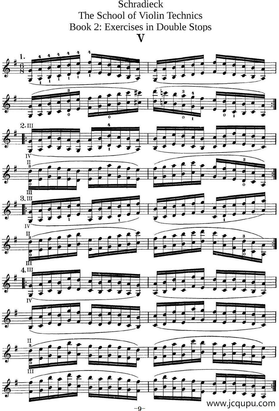 史拉迪克小提琴技术练习 第2册（Ⅴ）简谱