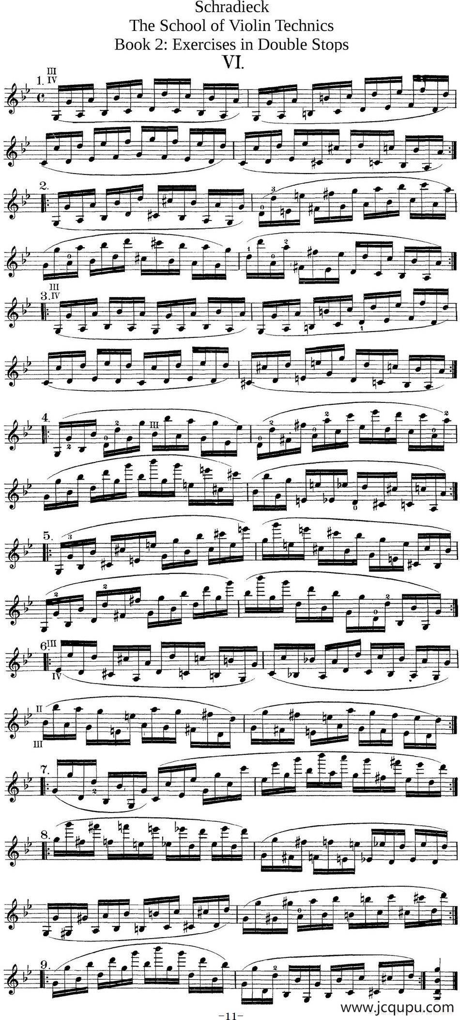 史拉迪克小提琴技术练习 第2册（Ⅵ）简谱