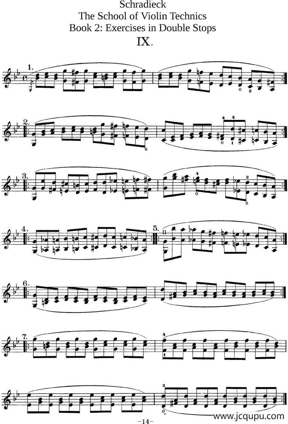 史拉迪克小提琴技术练习 第2册（Ⅸ）简谱