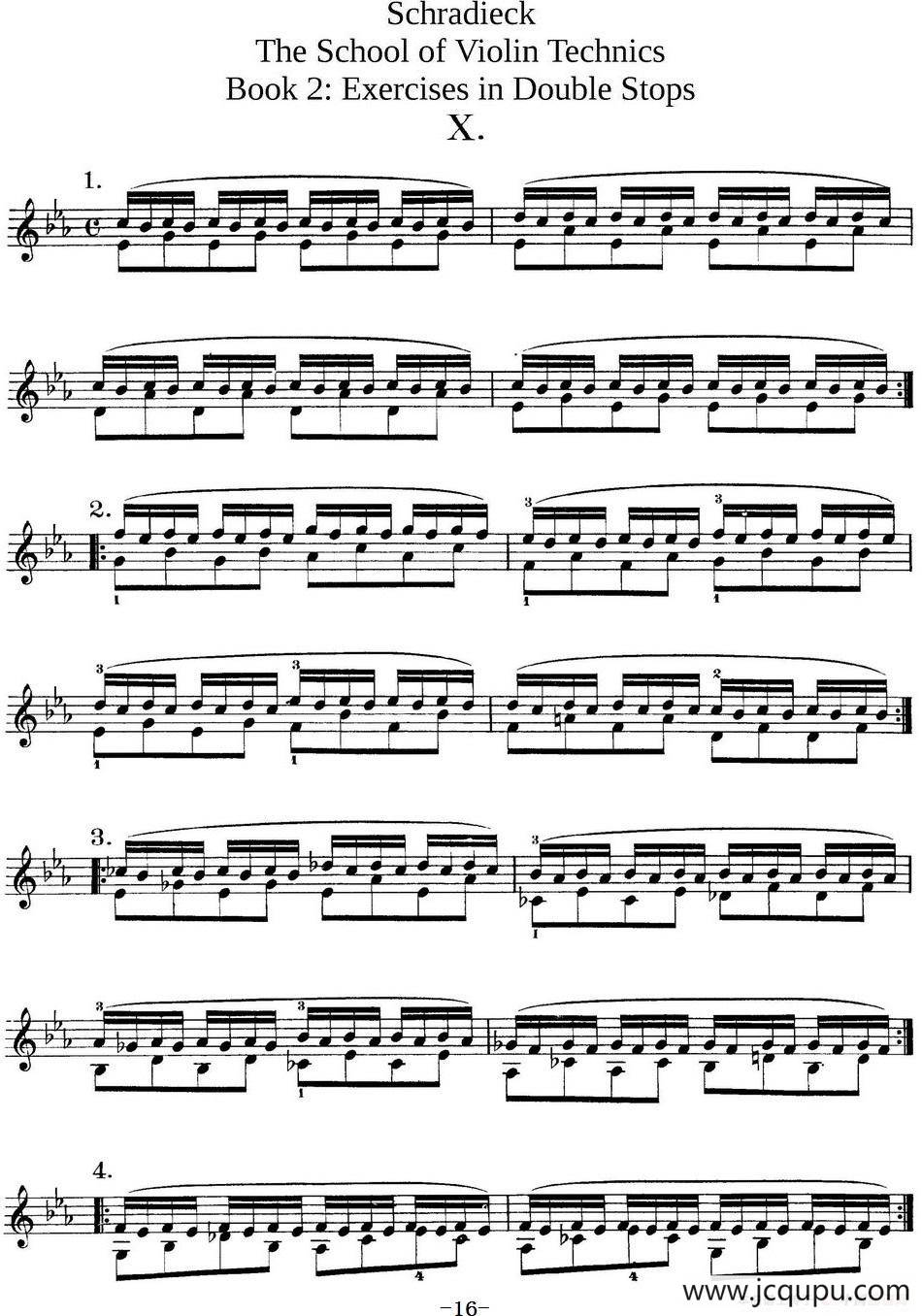 史拉迪克小提琴技术练习 第2册（Ⅹ）简谱