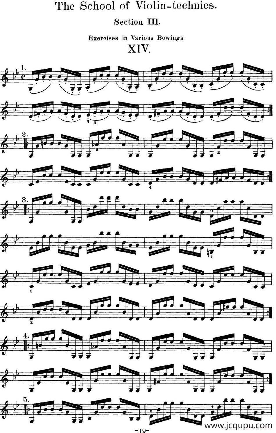 史拉迪克小提琴技术练习 第3册（XIV）简谱